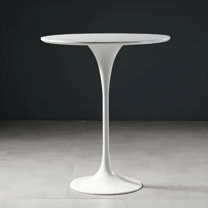 Glam Round Tall Bistro Table Pedestal Base Bar Table Image - 13