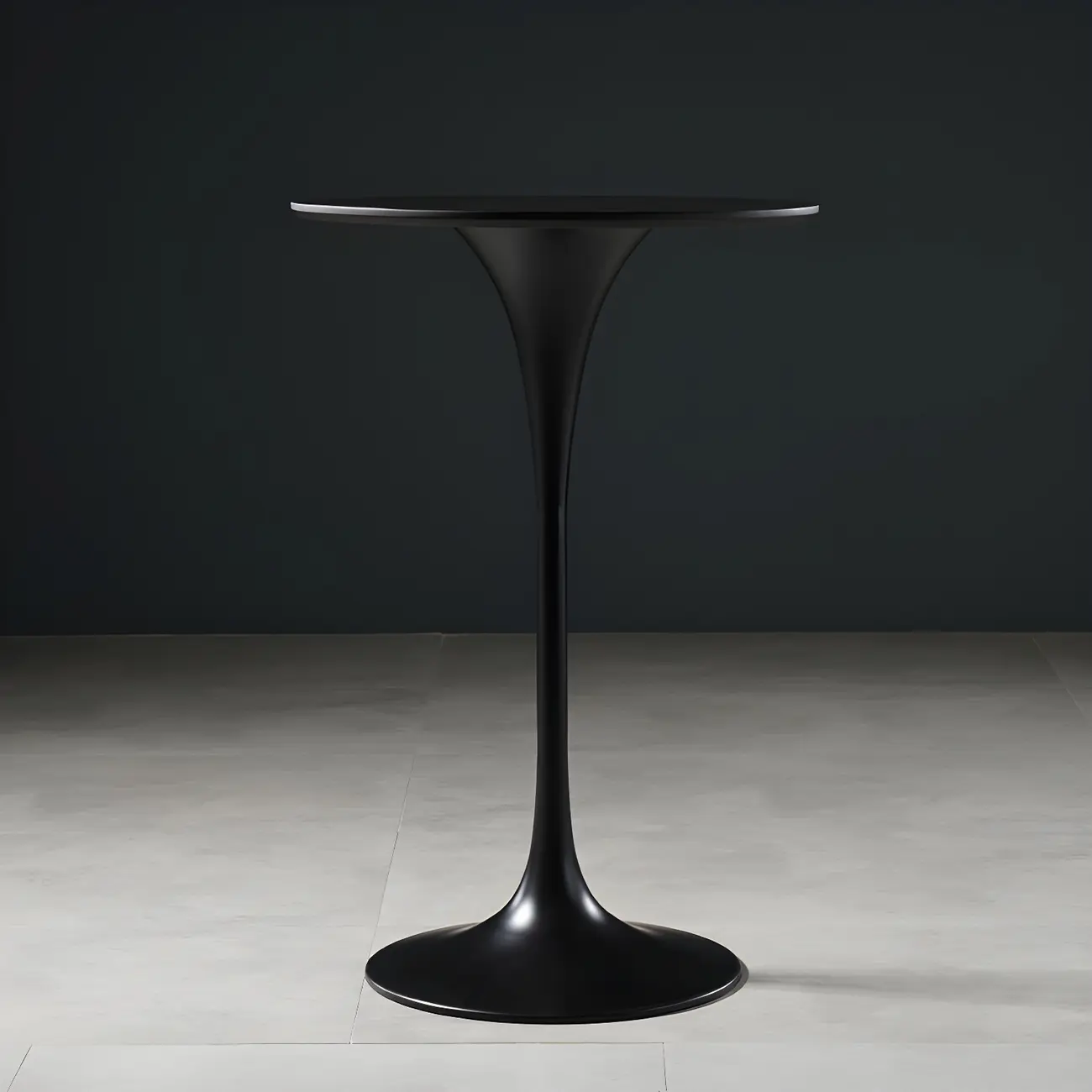 Glam Round Tall Bistro Table Pedestal Base Bar Table Image - 15 | homeyfad