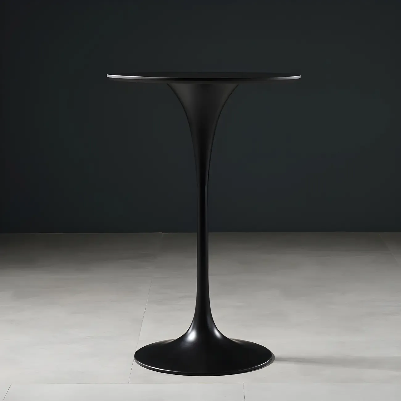 Glam Round Tall Bistro Table Pedestal Base Bar Table Image - 15