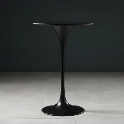 Glam Round Tall Bistro Table Pedestal Base Bar Table Image - 15