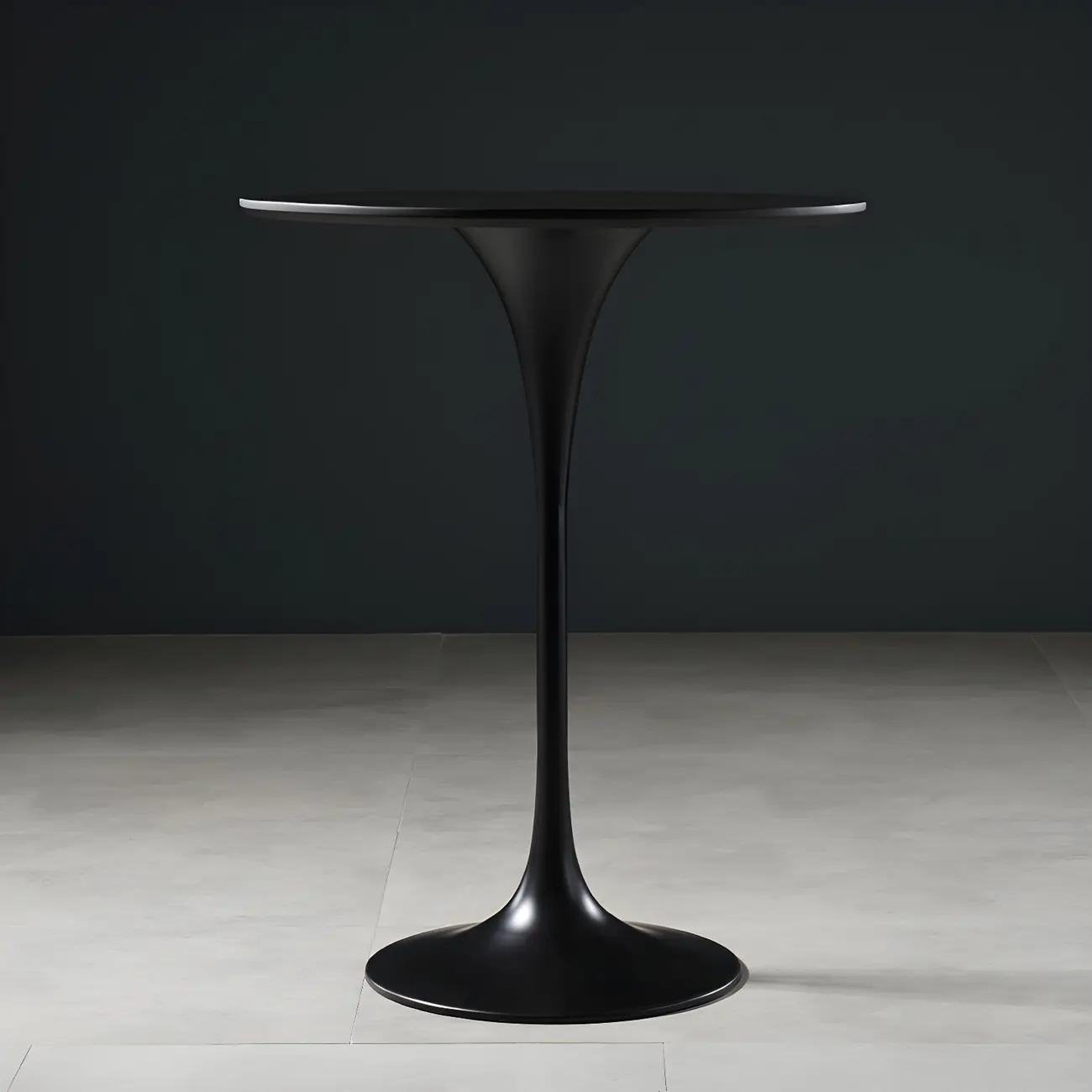 Glam Round Tall Bistro Table Pedestal Base Bar Table Image - 18 | homeyfad