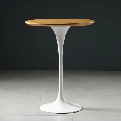 Glam Round Tall Bistro Table Pedestal Base Bar Table Image - 26