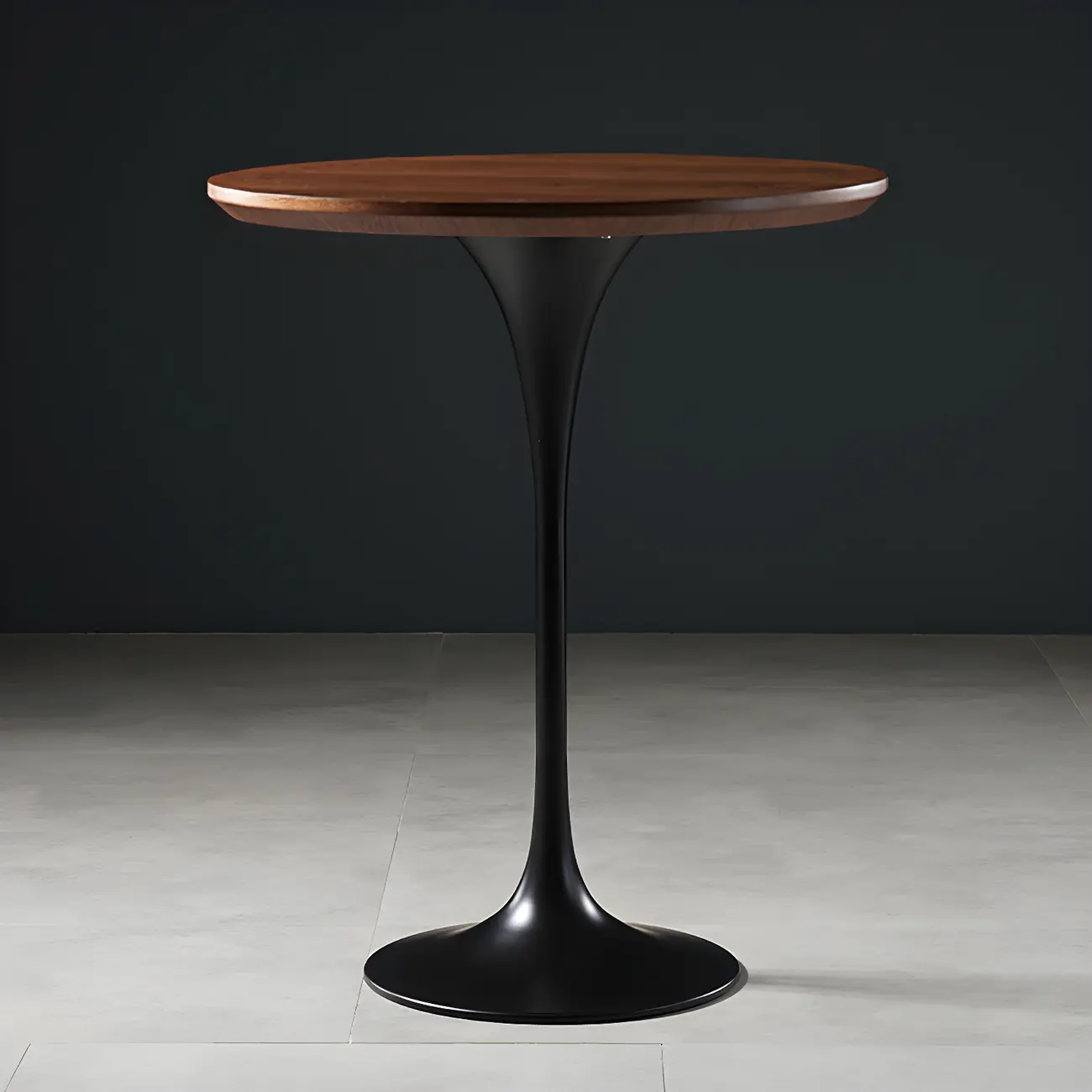 Glam Round Tall Bistro Table Pedestal Base Bar Table Image - 31 | homeyfad