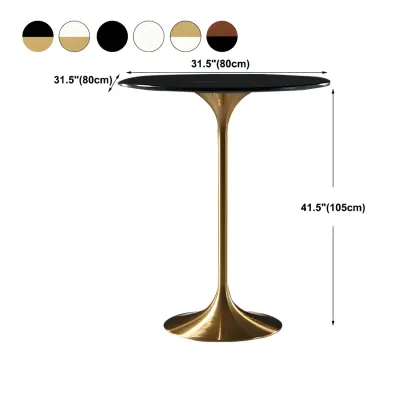 Glam Round Tall Bistro Table Pedestal Base Bar Table Image - 35