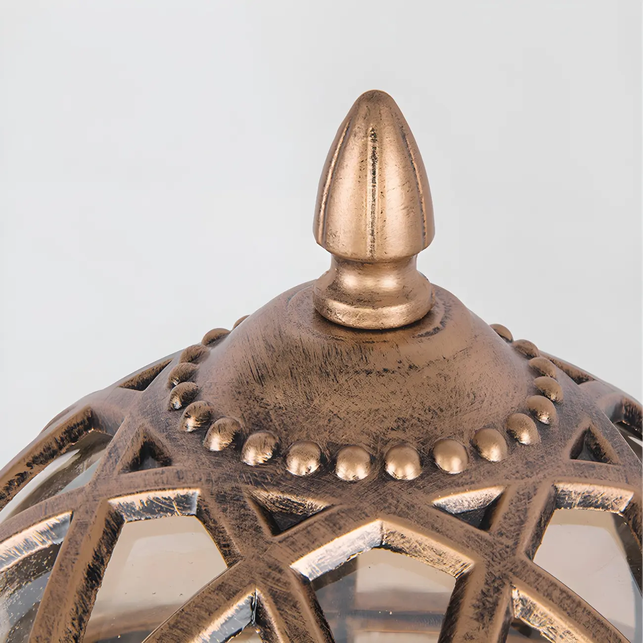 Retro Metal Glass Globe Post Cap Light Image - 11 | homeyfad