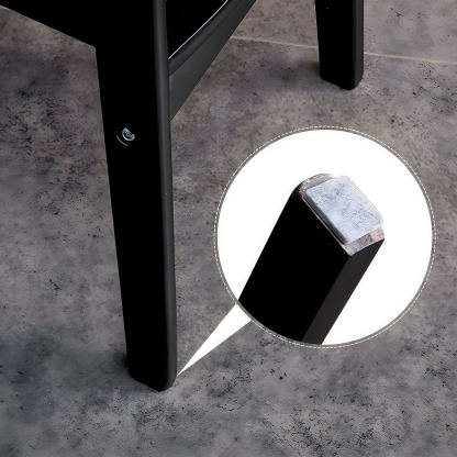 Square Low Back Leather Bar Stools with Footrest