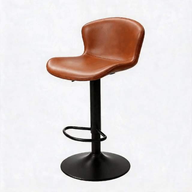 Industrial Waterproof PU Leather Adjustable Swivel Bar Stool | homeyfad