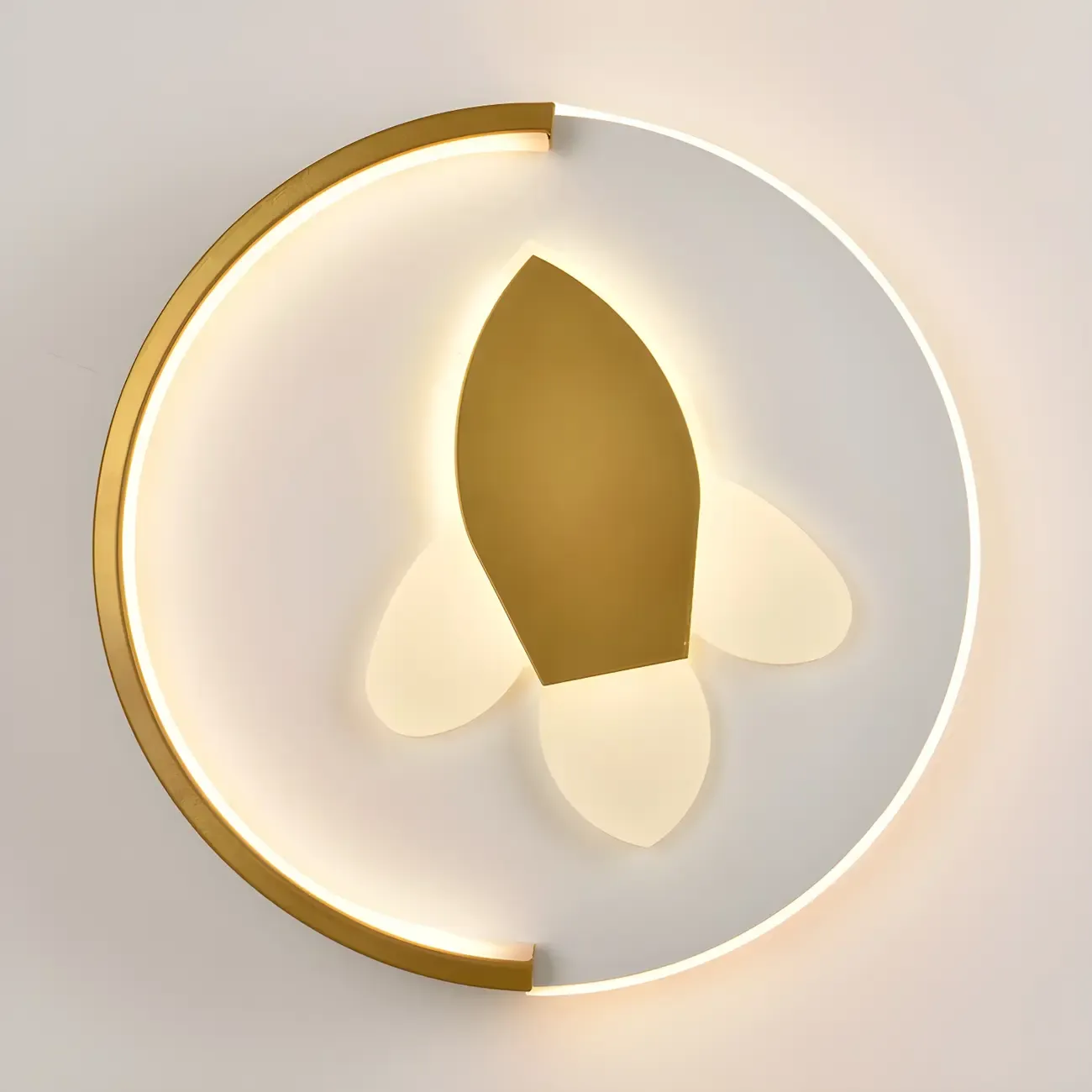 Circular LED Wall Sconce with Cartoon Pattern for kids Bedroom | HomeyFad 