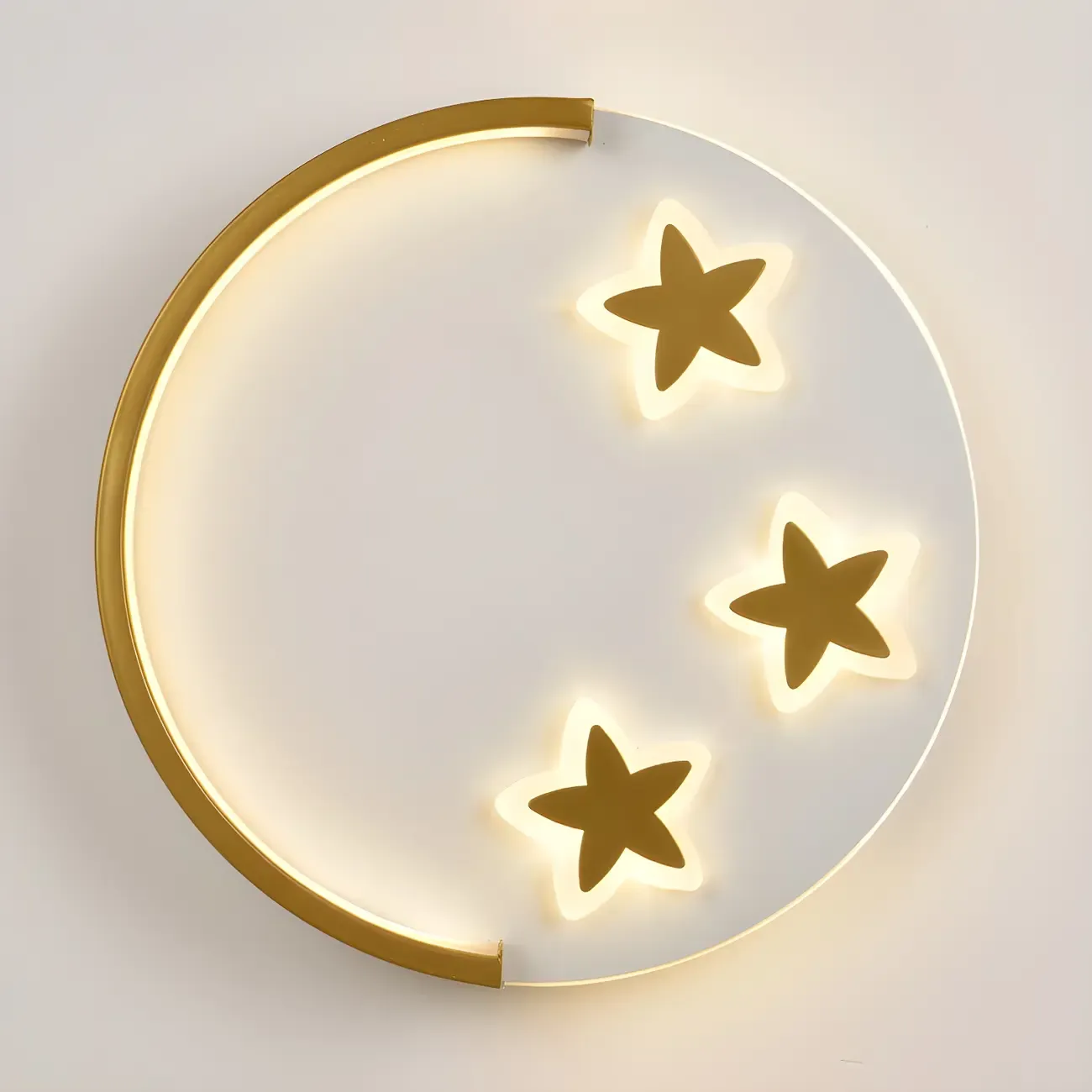 Circular LED Wall Sconce with Cartoon Pattern for kids Bedroom