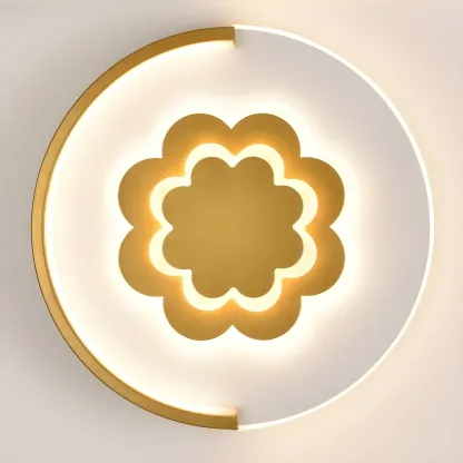 Circular LED Wall Sconce with Cartoon Pattern for kids Bedroom