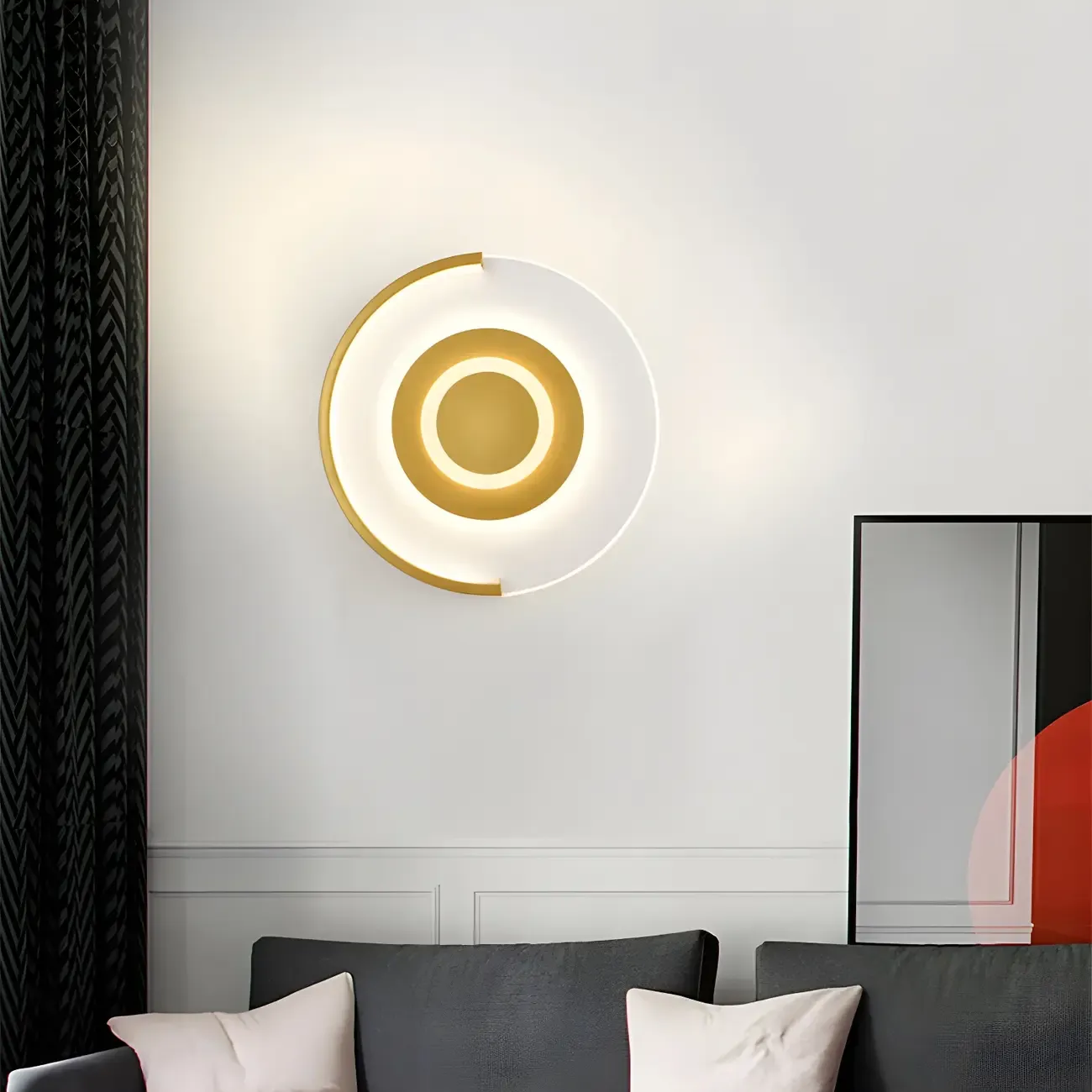 Circular LED Wall Sconce with Cartoon Pattern for kids Bedroom