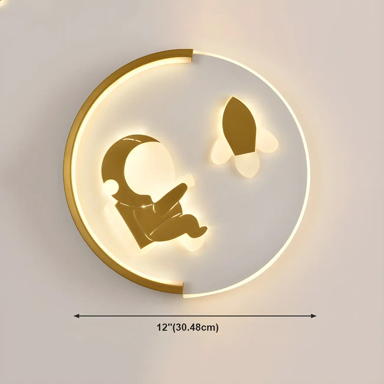 Circular LED Wall Sconce with Cartoon Pattern for kids Bedroom