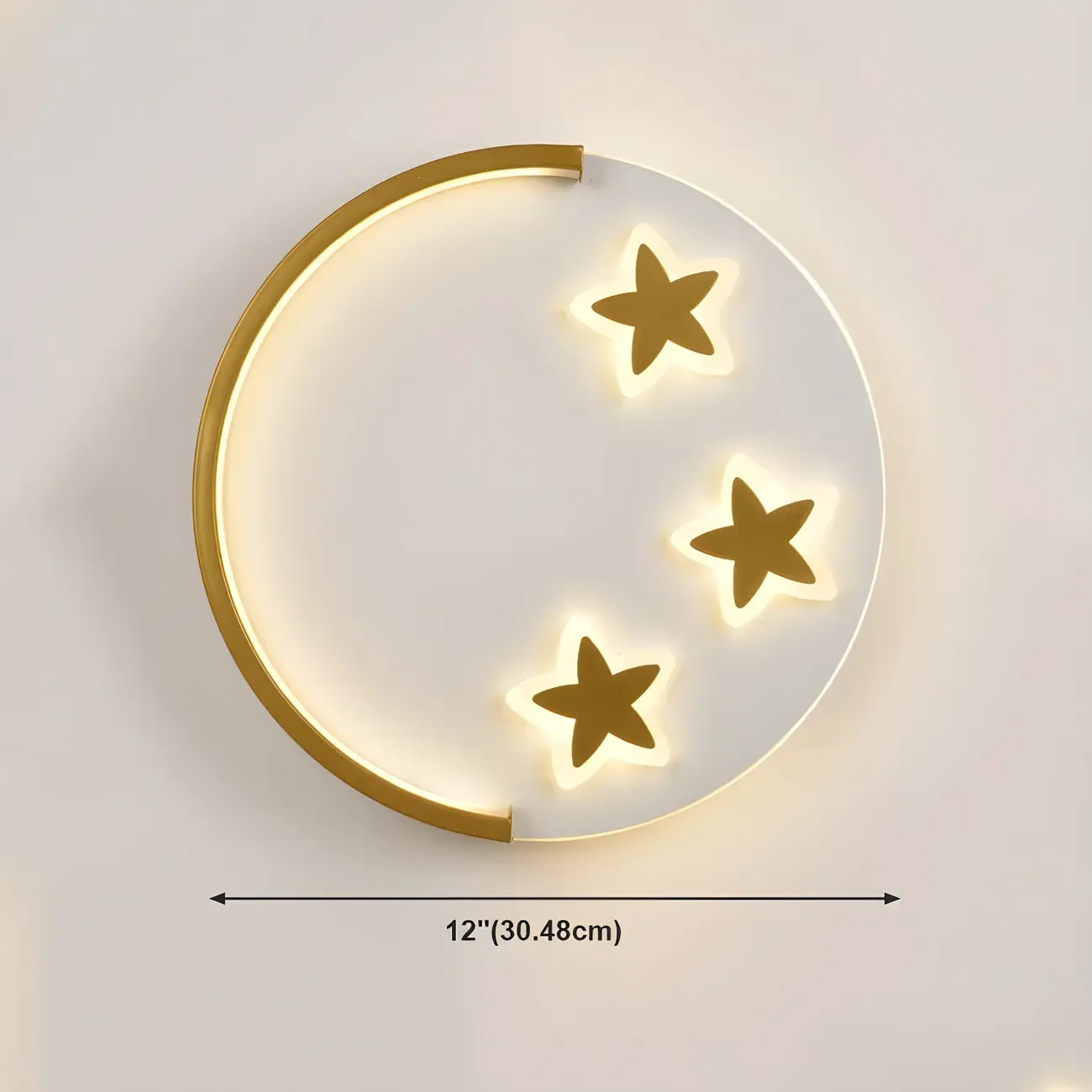 Circular LED Wall Sconce with Cartoon Pattern for kids Bedroom