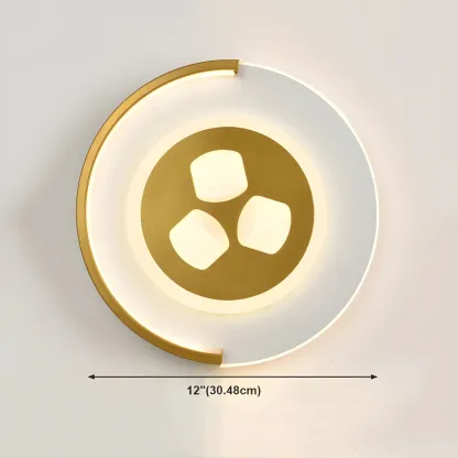 Circular LED Wall Sconce with Cartoon Pattern for kids Bedroom