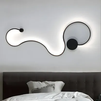 Modern Linear Abstract LED Wall Sconce for Residential Use