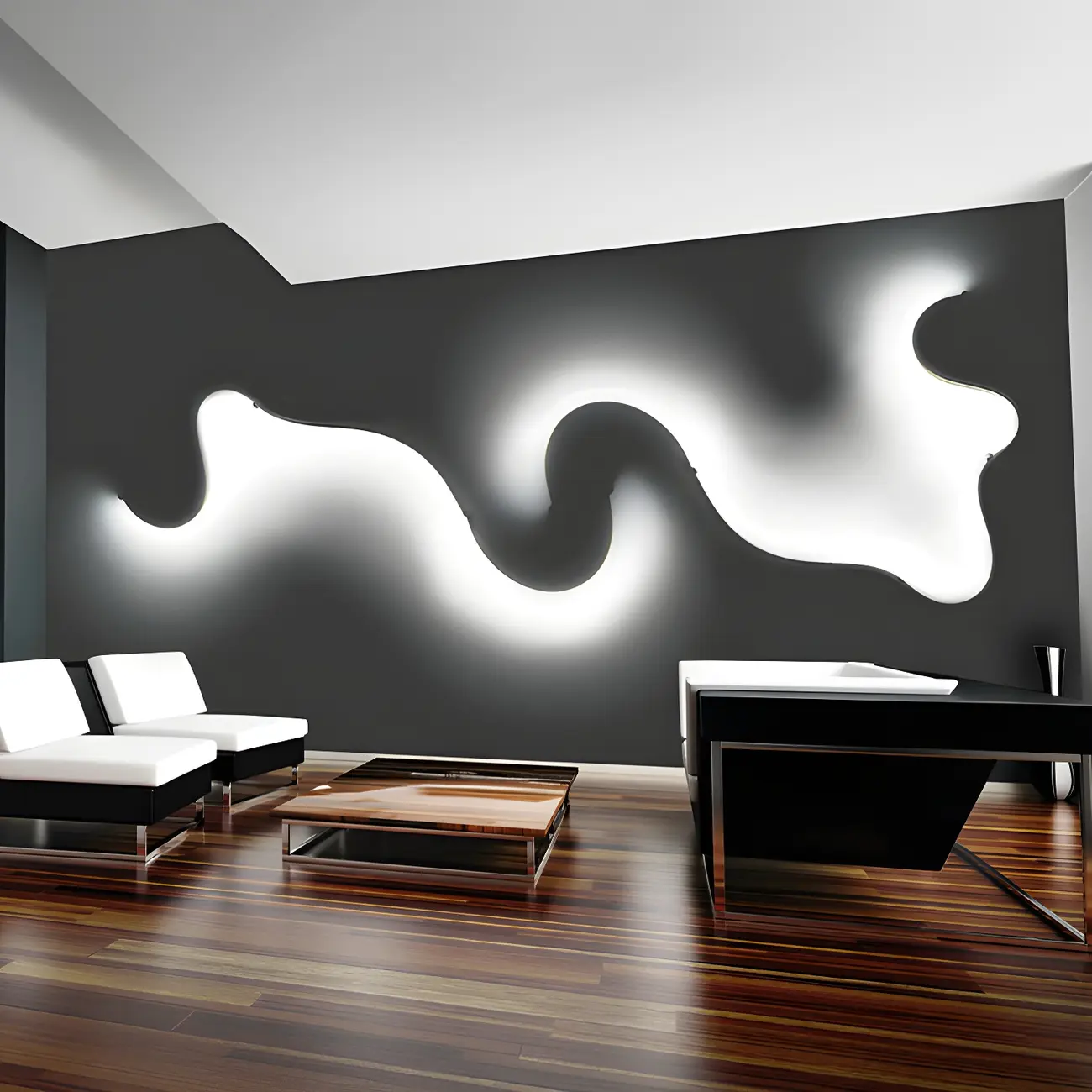 Modern Linear Abstract LED Wall Sconce for Residential Use | homeyfad