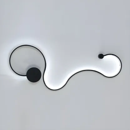 Modern Linear Abstract LED Wall Sconce for Residential Use