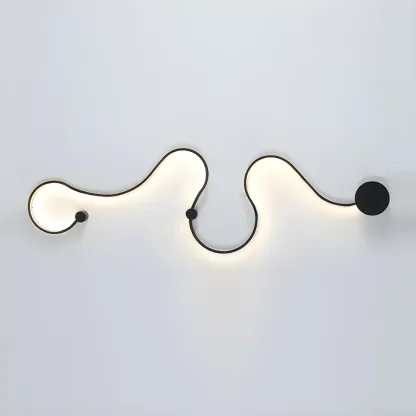 Modern Linear Abstract LED Wall Sconce for Residential Use
