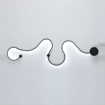 Modern Linear Abstract LED Wall Sconce for Residential Use