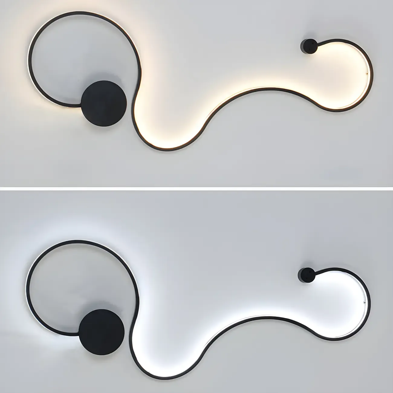 Modern Linear Abstract LED Wall Sconce for Residential Use