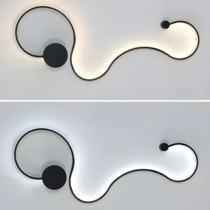 Modern Linear Abstract LED Wall Sconce for Residential Use