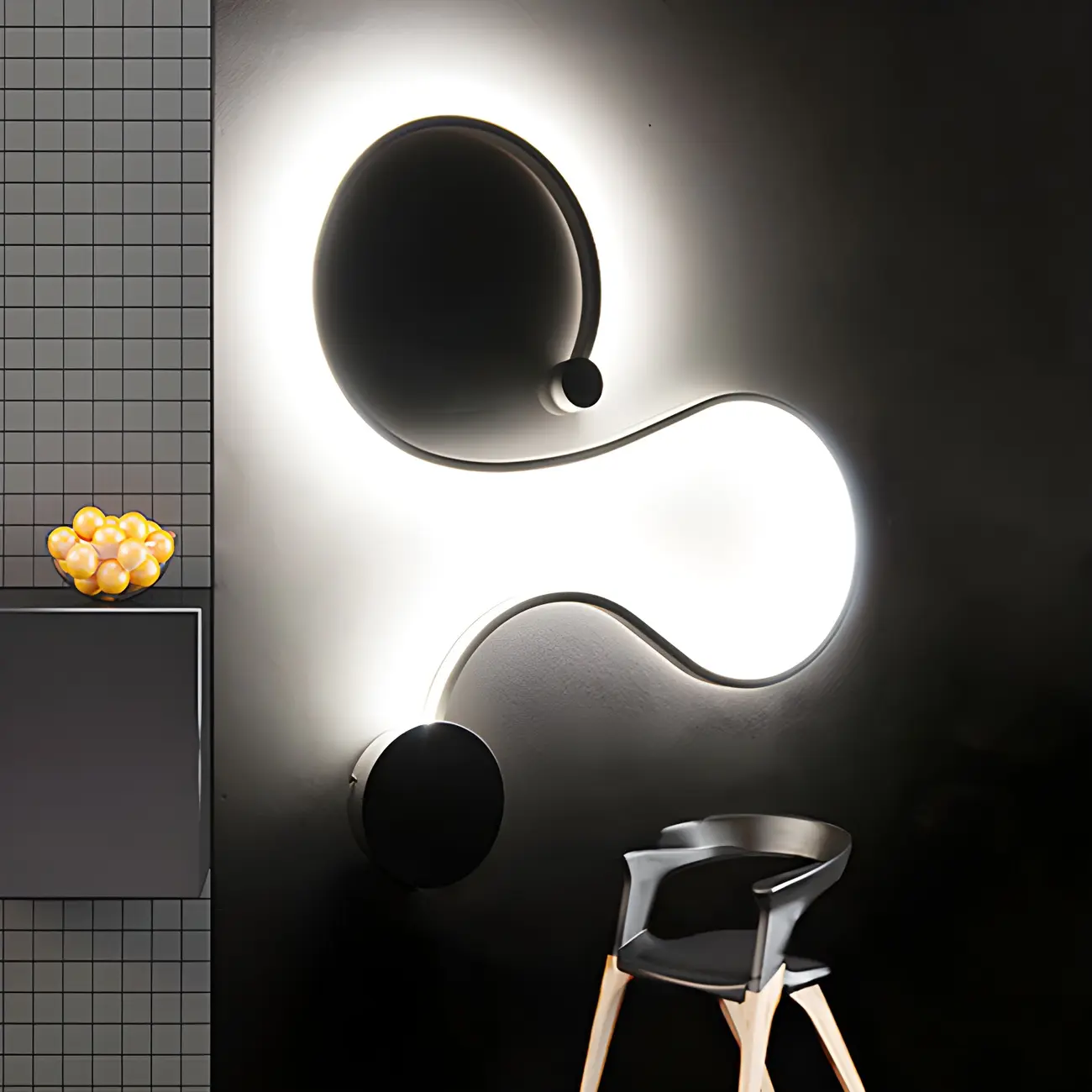 Modern Linear Abstract LED Wall Sconce for Residential Use | homeyfad