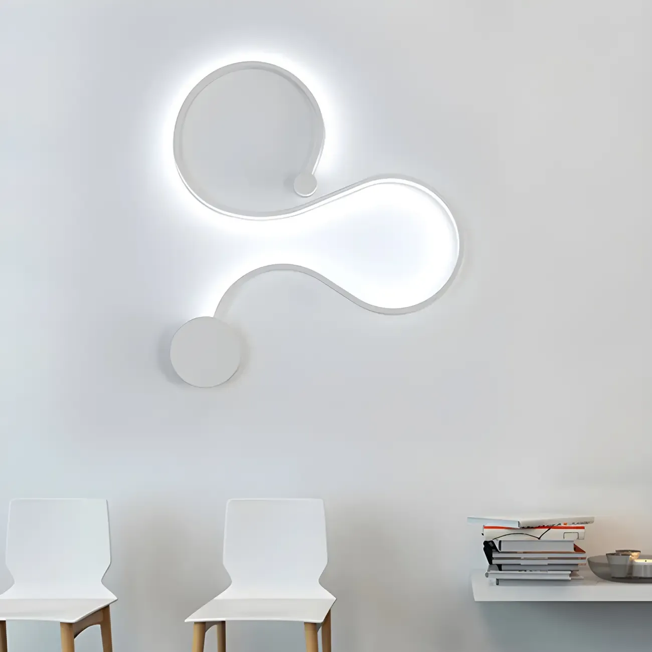 Modern Linear Abstract LED Wall Sconce for Residential Use