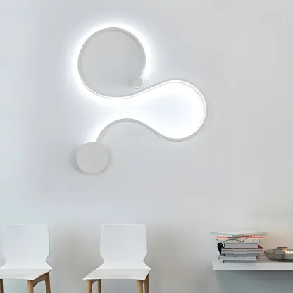 Modern Linear Abstract LED Wall Sconce for Residential Use