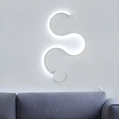 Modern Linear Abstract LED Wall Sconce for Residential Use