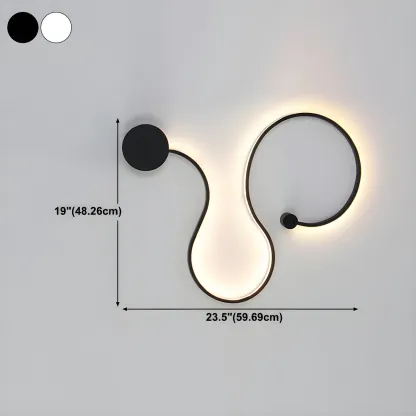 Modern Linear Abstract LED Wall Sconce for Residential Use