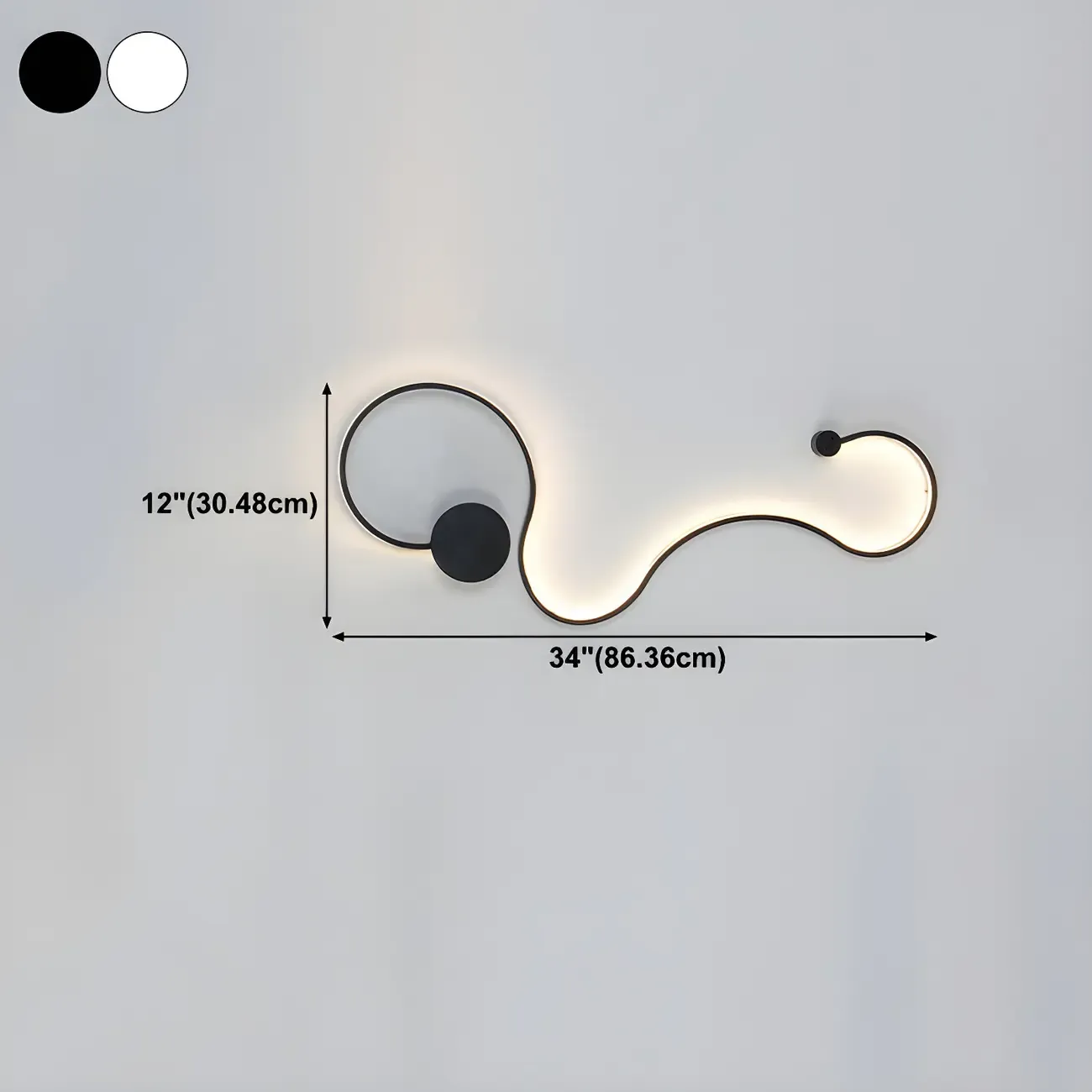 Modern Linear Abstract LED Wall Sconce for Residential Use