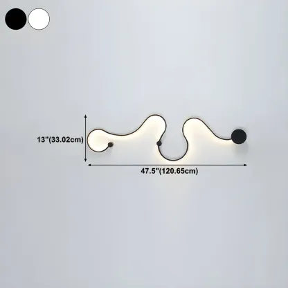 Modern Linear Abstract LED Wall Sconce for Residential Use