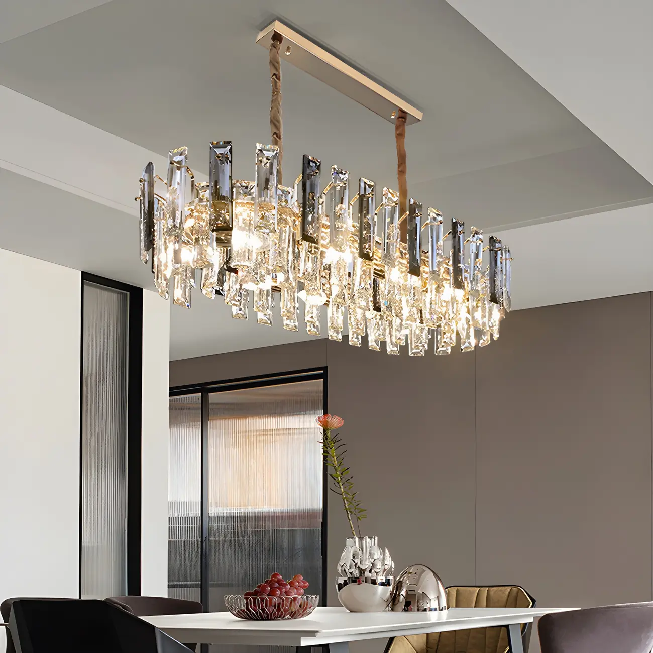 Modern Crystal Geometric Chandelier for Living Room Image - 4 | homeyfad