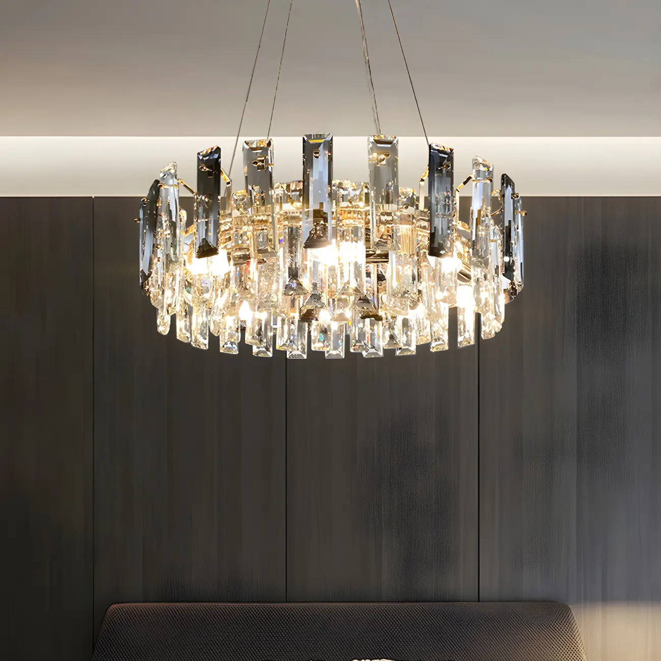 Modern Crystal Geometric Chandelier for Living Room Image - 3 | homeyfad