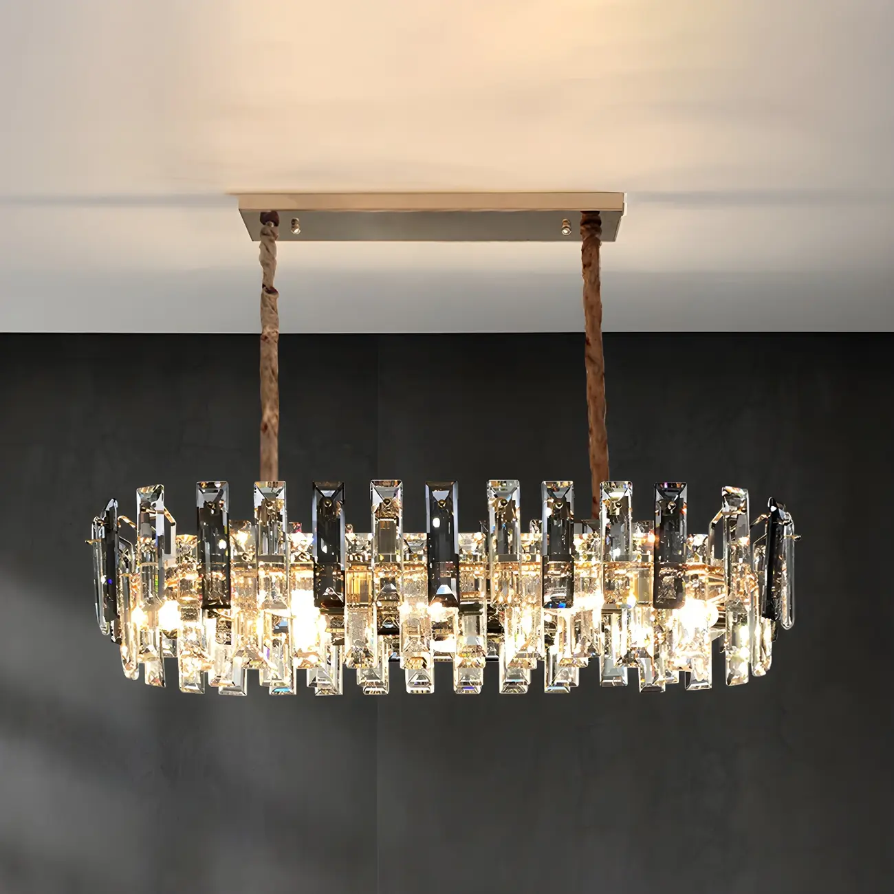 Modern Crystal Geometric Chandelier for Living Room Image - 9 | homeyfad