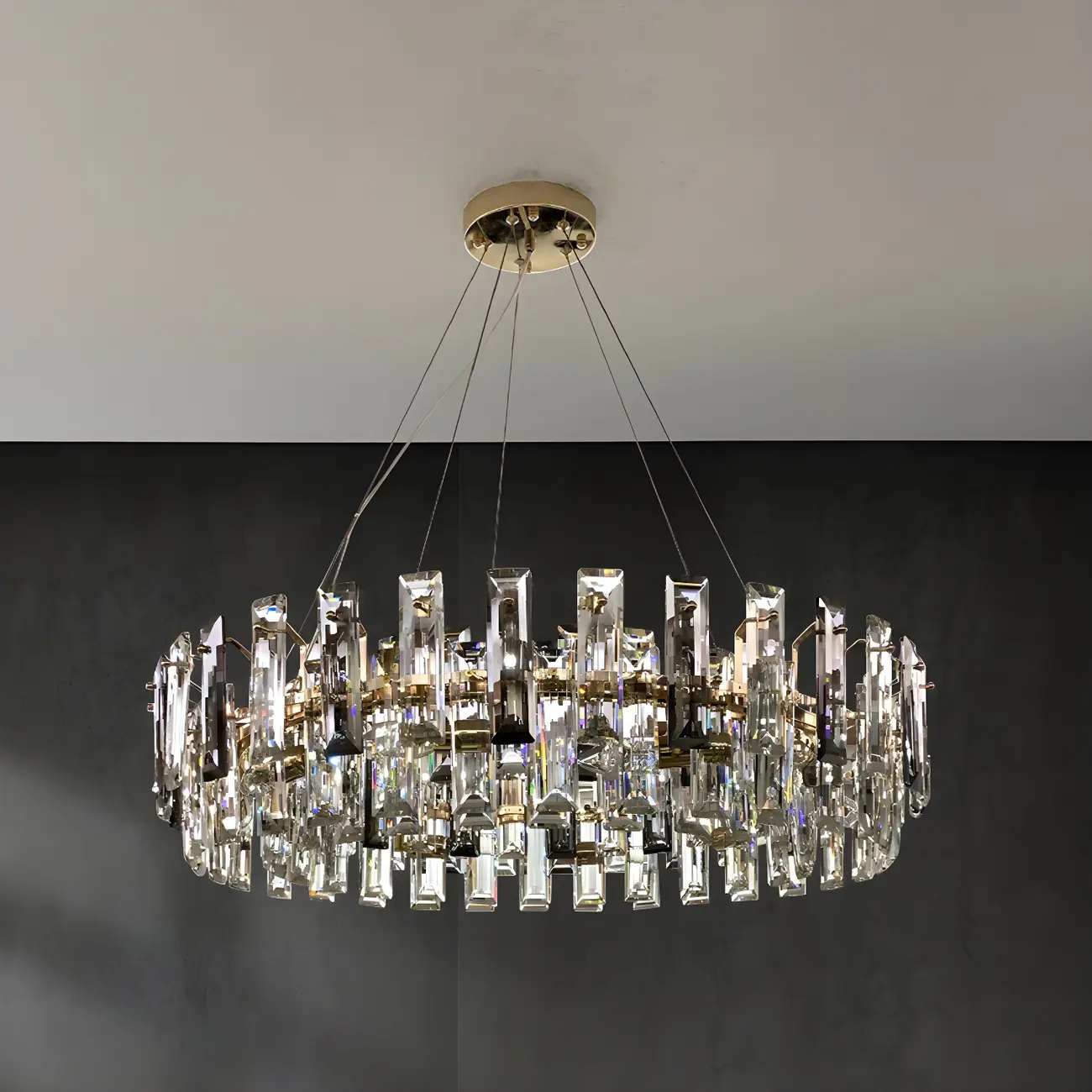 Modern Crystal Geometric Chandelier for Living Room Image - 11 | homeyfad