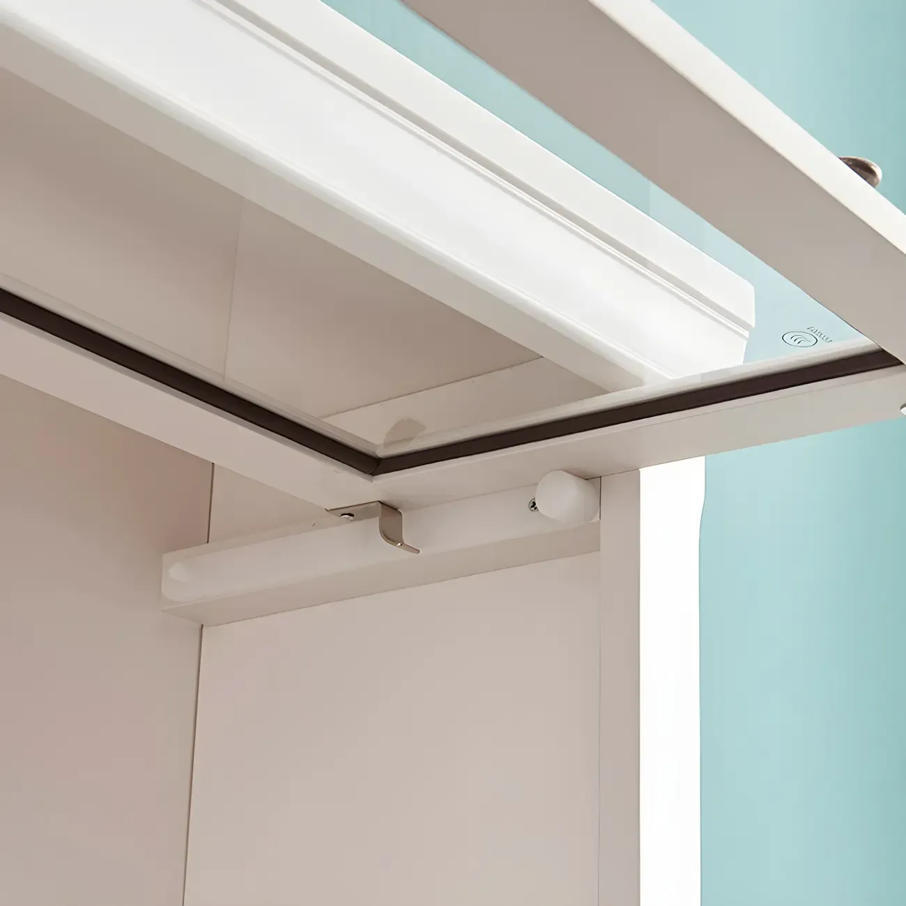 Modern Wooden Bookcase with Glass Doors for Office