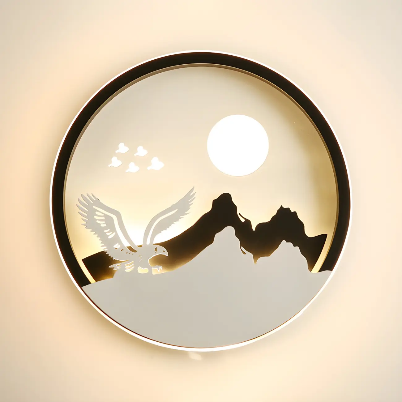 Kids Circular LED Wall Sconce with Remote for Bedroom  | homeyfad