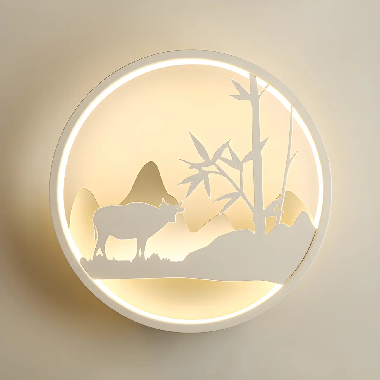 Kids Circular LED Wall Sconce with Remote for Bedroom  | homeyfad