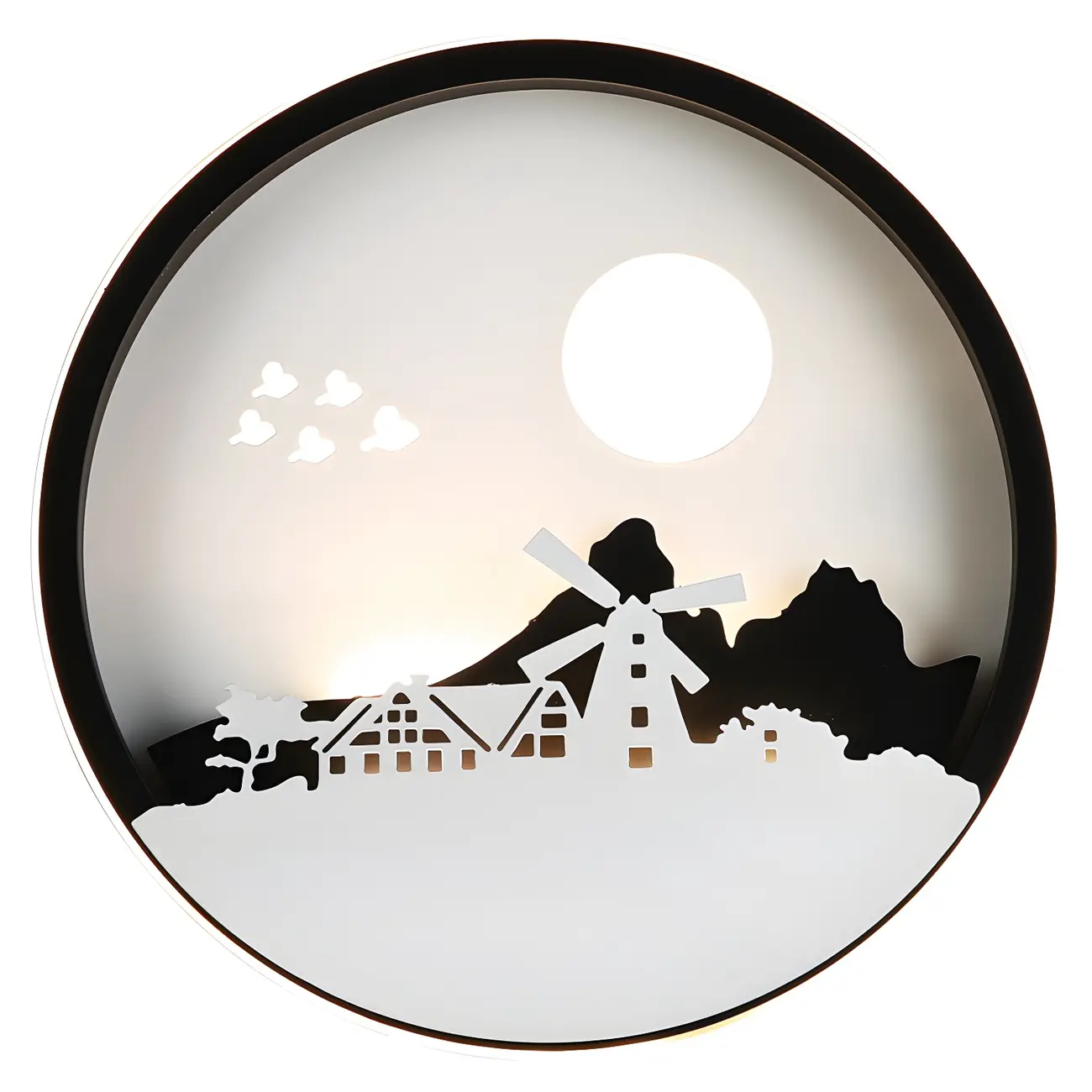 Kids Circular LED Wall Sconce with Remote for Bedroom  | homeyfad