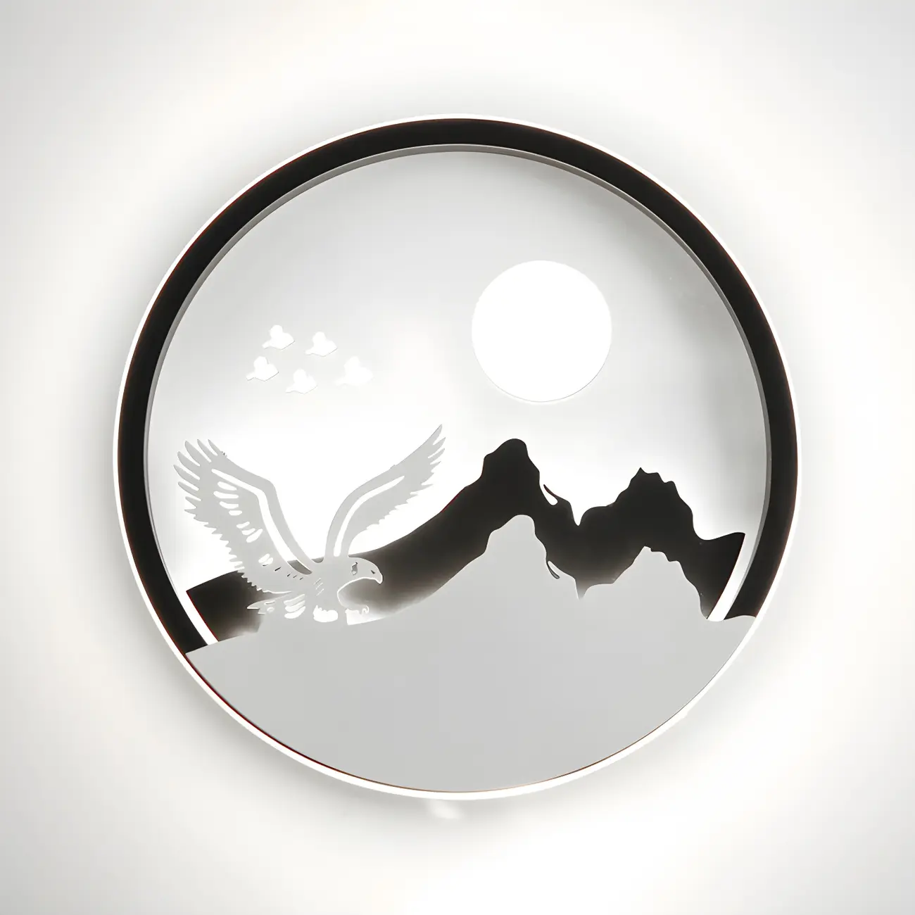 Kids Circular LED Wall Sconce with Remote for Bedroom  | homeyfad