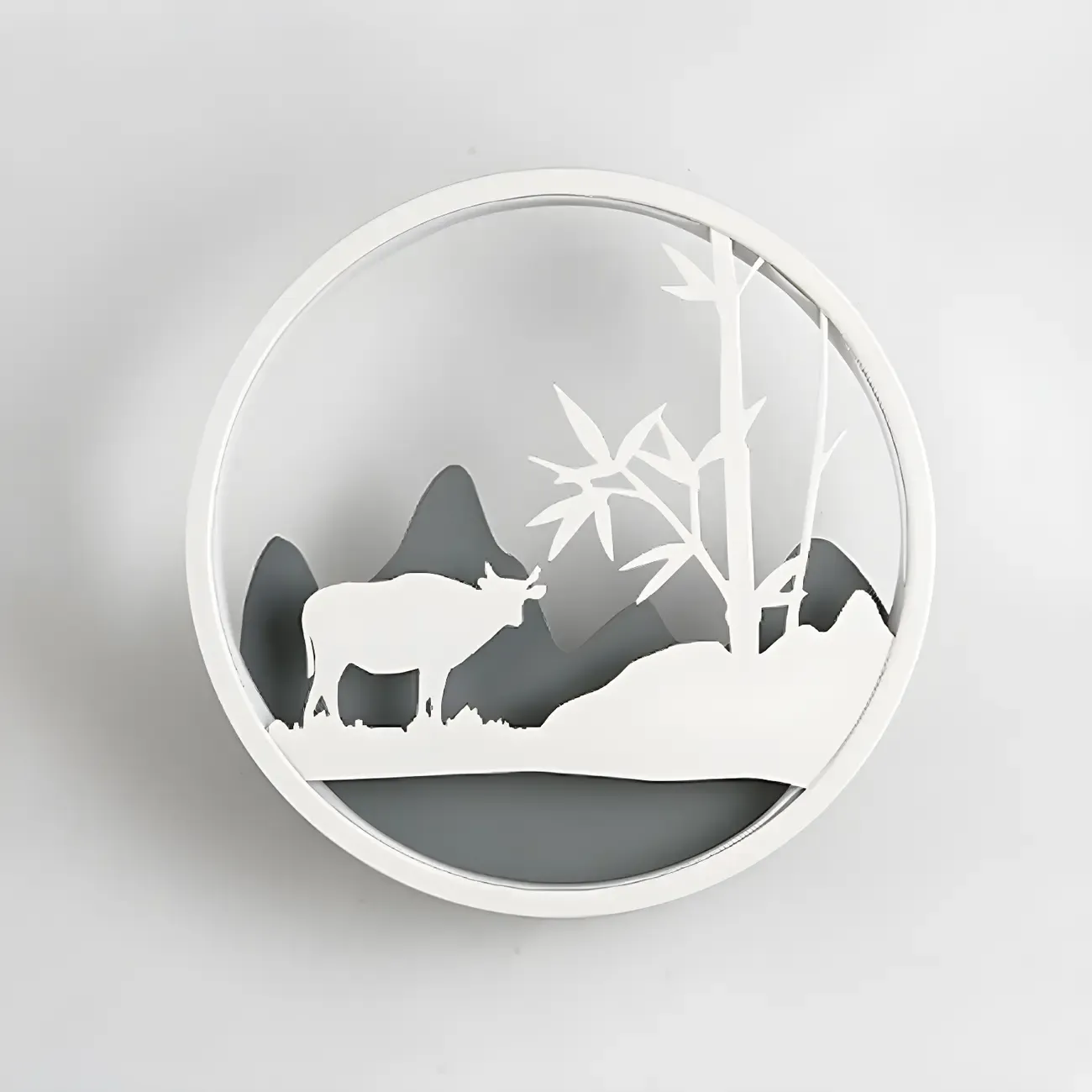 Kids Circular LED Wall Sconce with Remote for Bedroom 