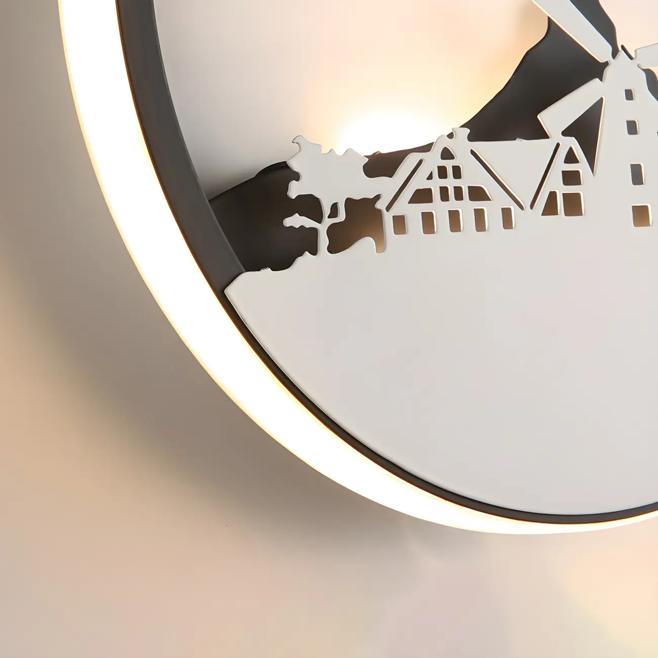 Kids Circular LED Wall Sconce with Remote for Bedroom  | homeyfad