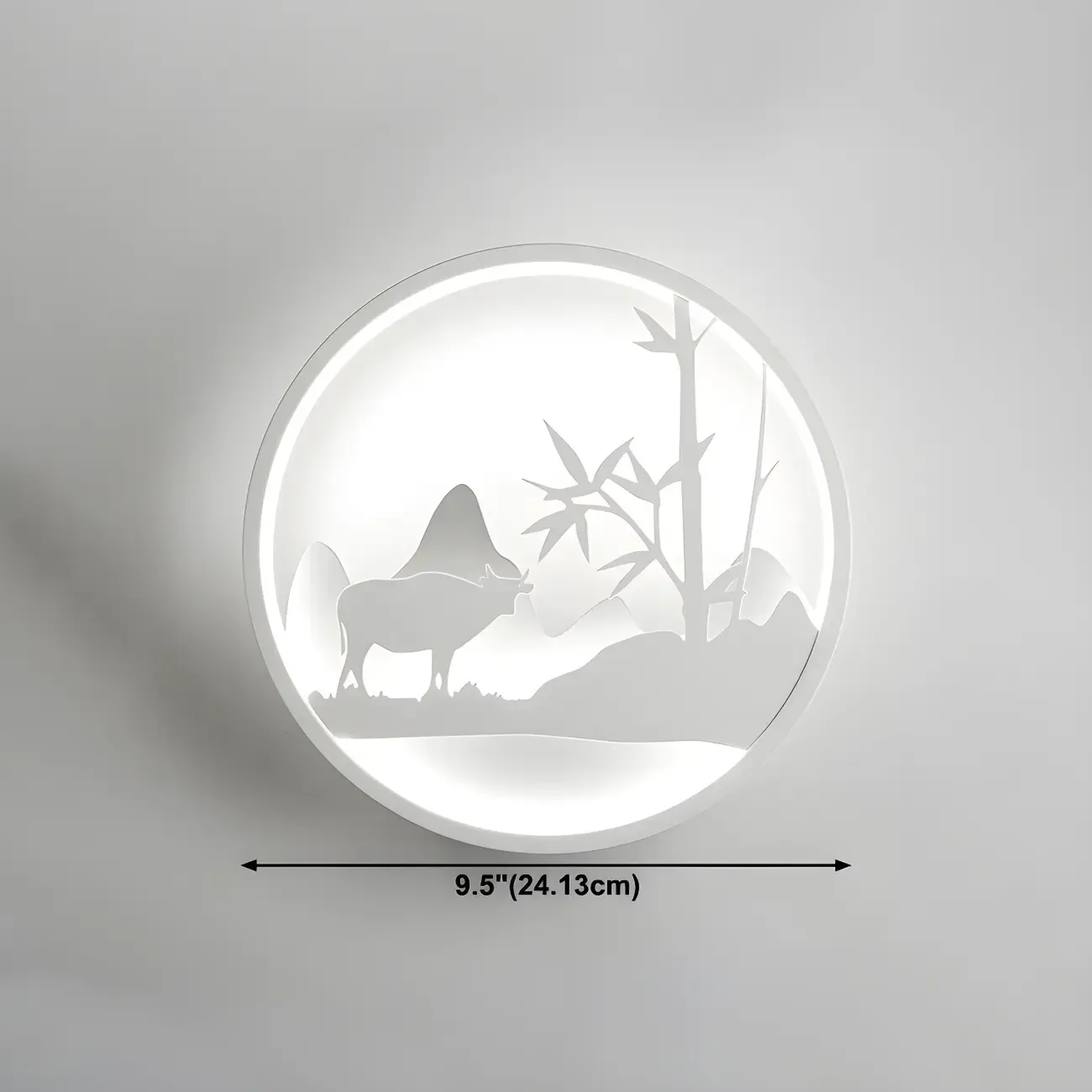 Kids Circular LED Wall Sconce with Remote for Bedroom 