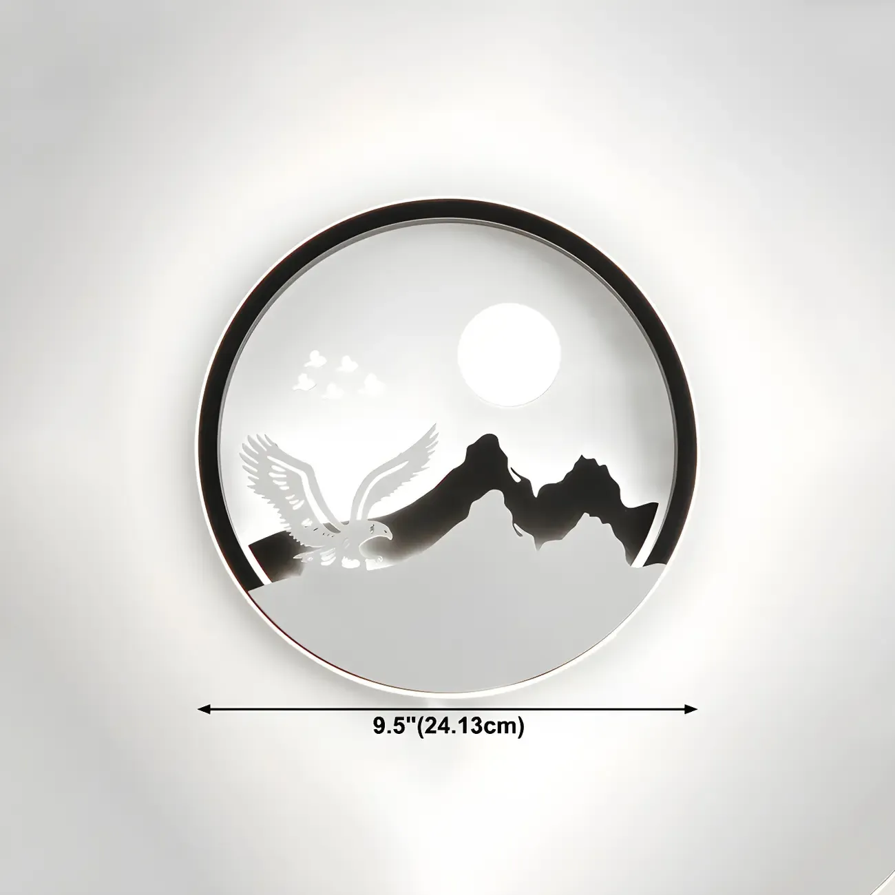 Kids Circular LED Wall Sconce with Remote for Bedroom 