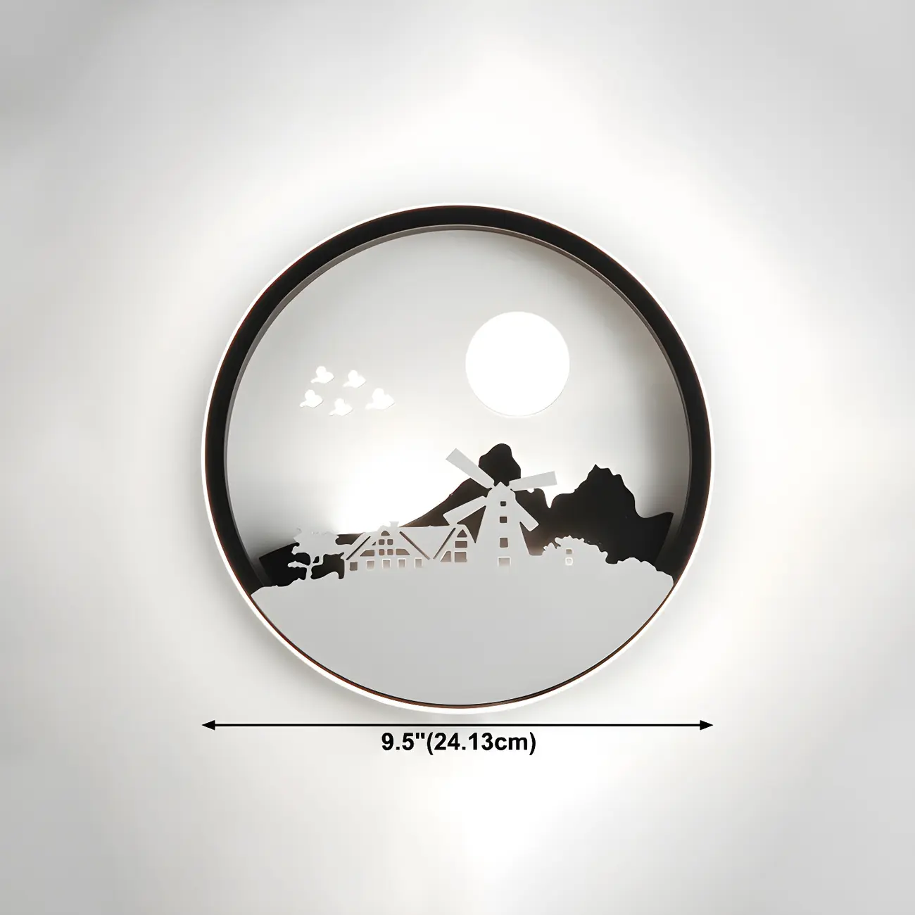 Kids Circular LED Wall Sconce with Remote for Bedroom  | homeyfad