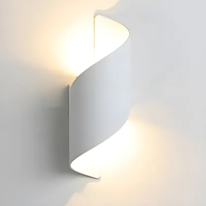 Modern Black Metal Wall Light LED Sconce Fixture Image - 4