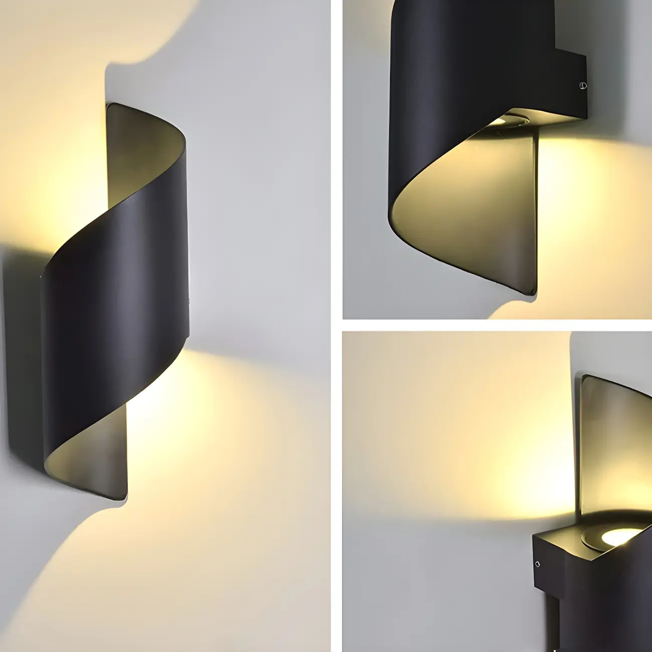 Modern Black Metal Wall Light LED Sconce Fixture Image - 7 | homeyfad