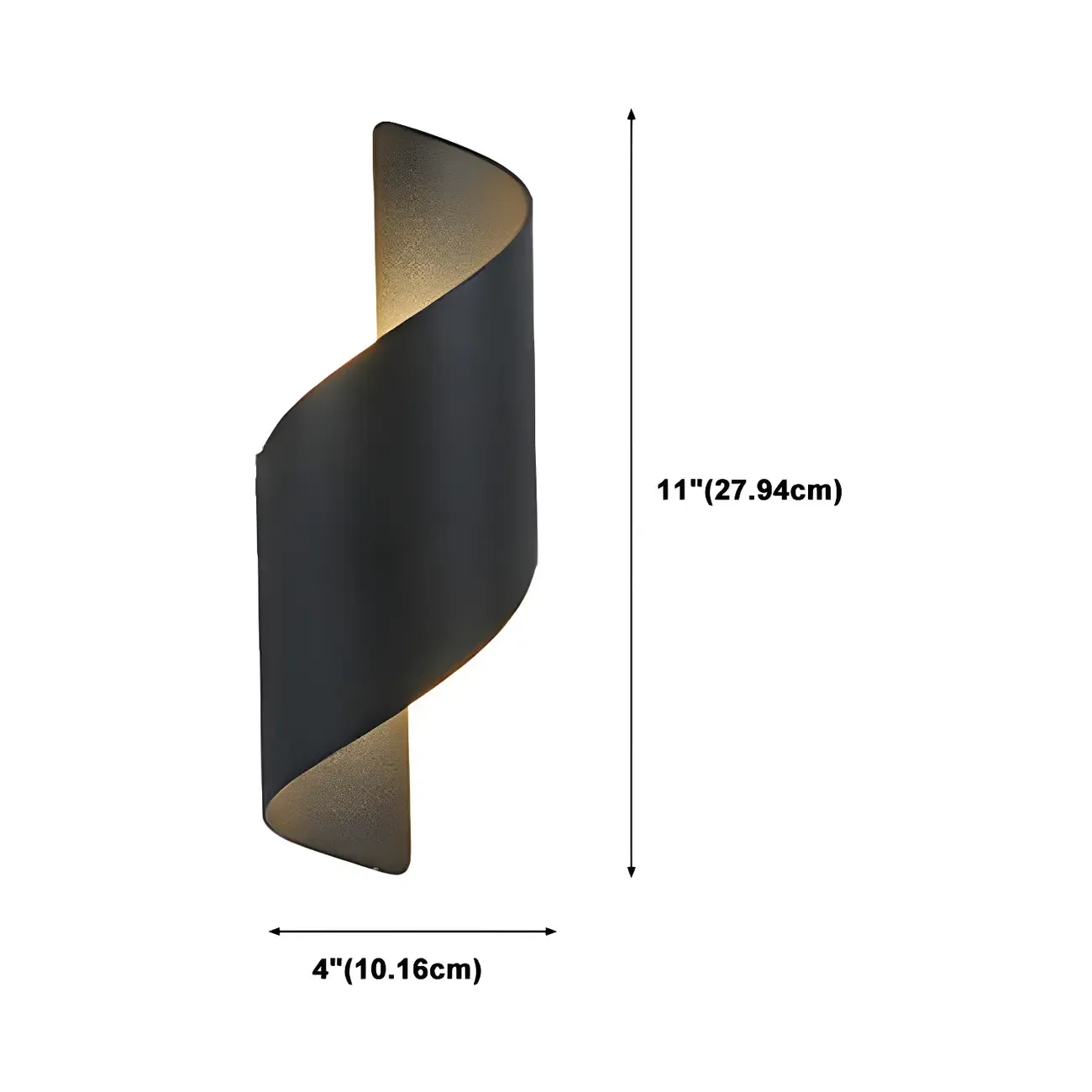 Modern Black Metal Wall Light LED Sconce Fixture Image - 9