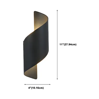 Modern Black Metal Wall Light LED Sconce Fixture Image - 9